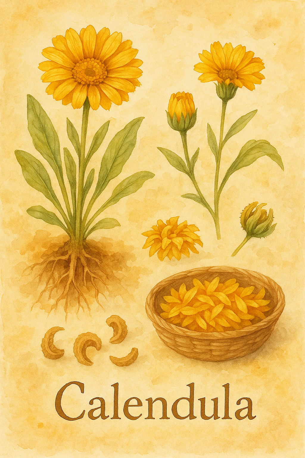 Calendula watercolor
