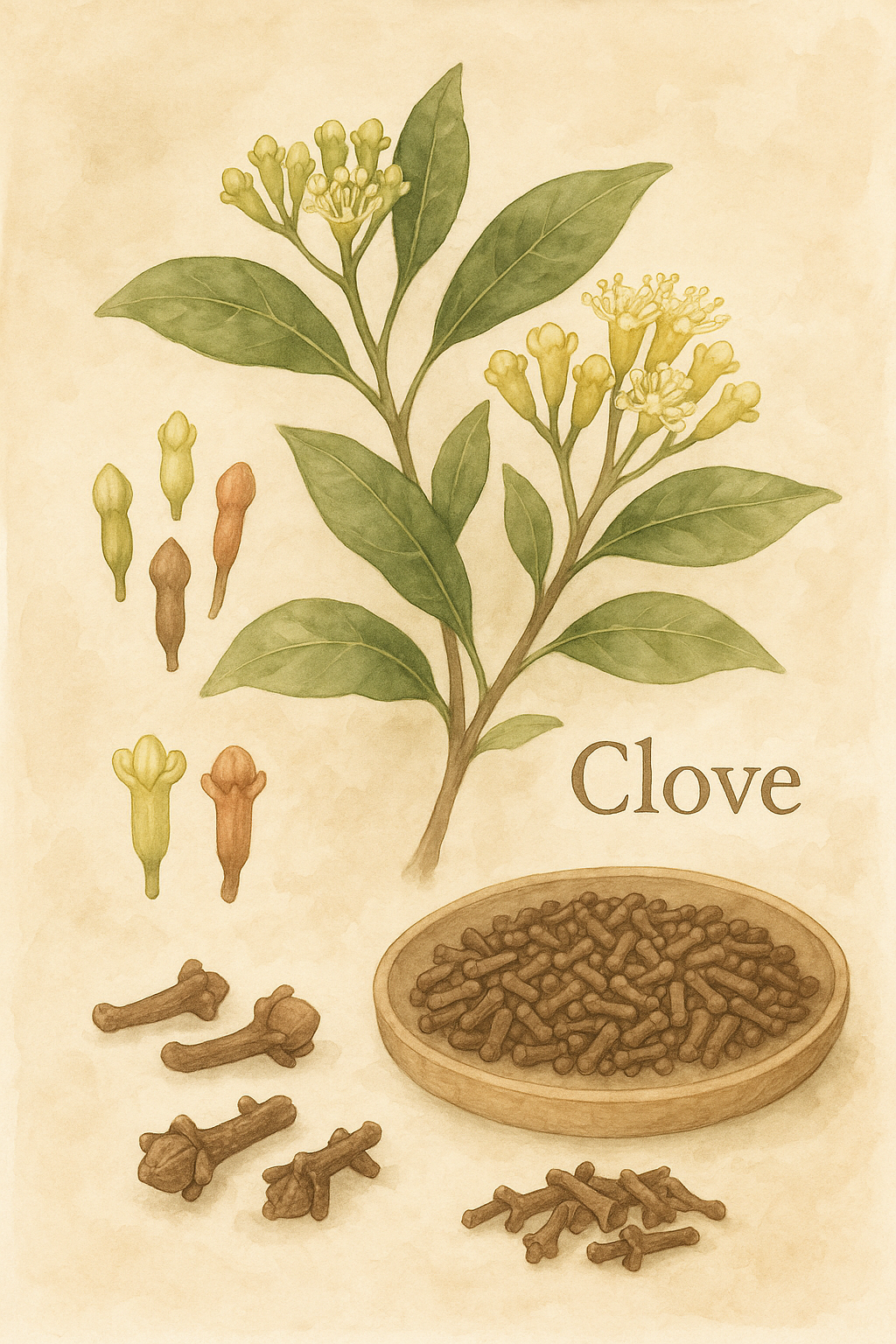 Clove watercolor