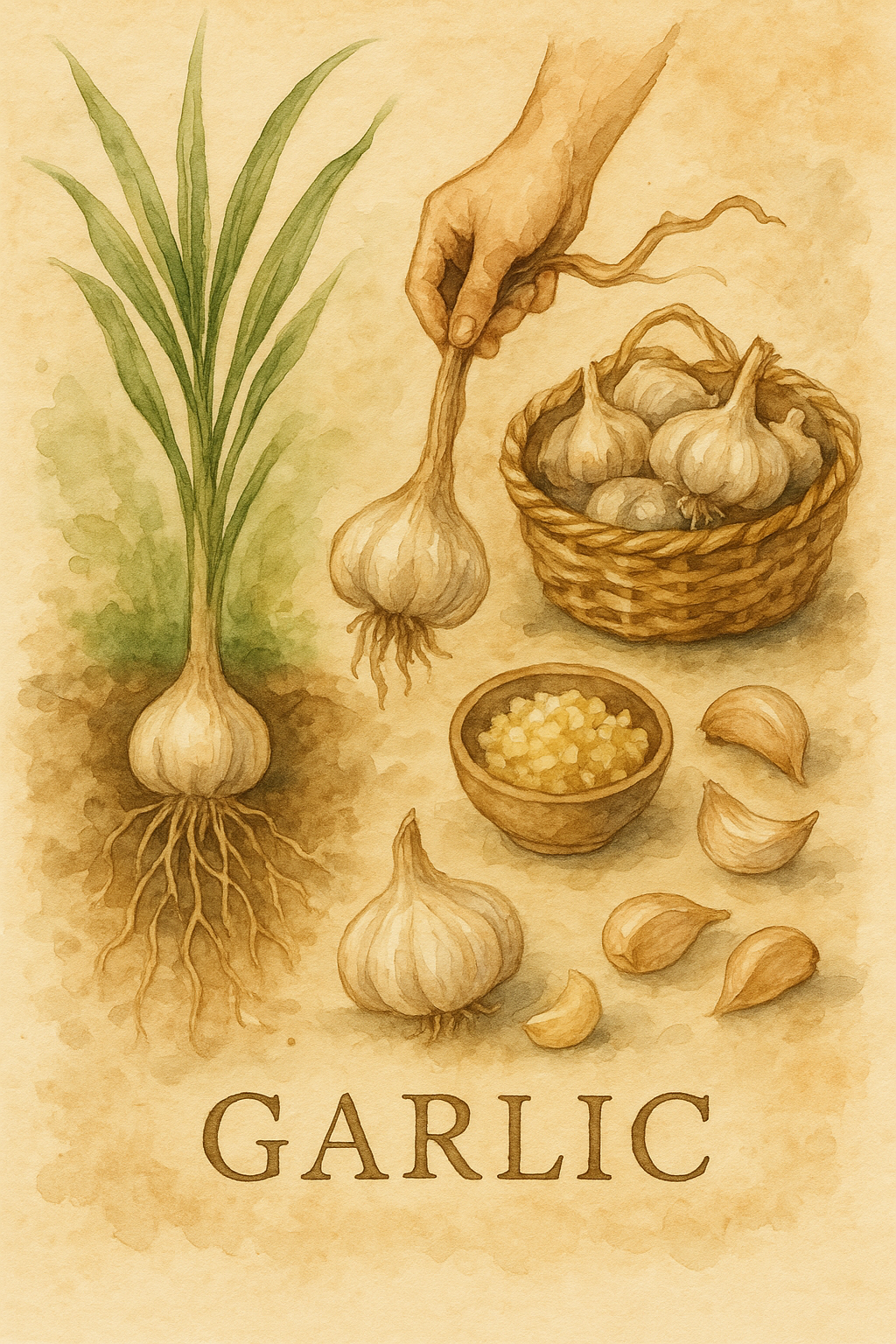Garlic watercolor