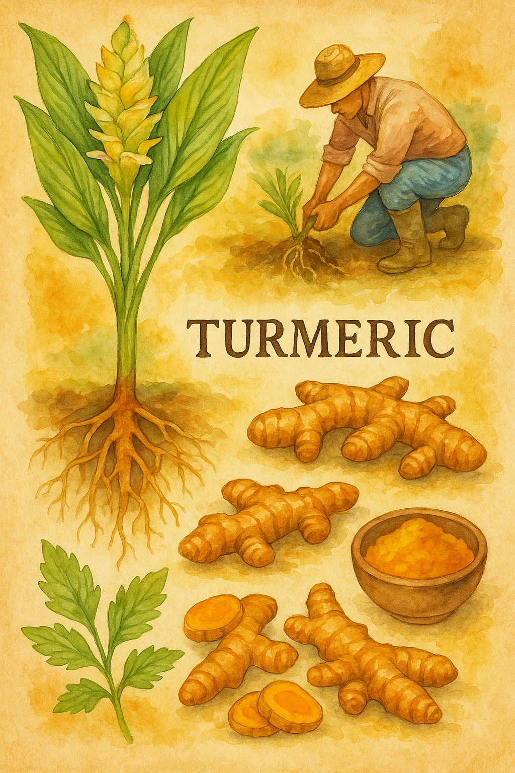 Turmeric watercolor